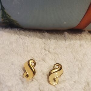 Vintage Monet S Swirl Earrings